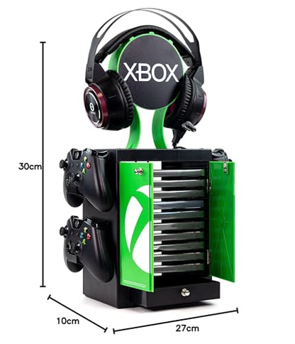 Numskull Games Official Xbox gaming locker with game disk holder, featuring a colorful, compact storage solution for Xbox game discs.