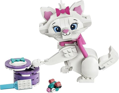 LEGO|Disney The Aristocats Adorable Marie - Toy Cat Animal Figure w/Accessories incl. a Textile Bow - DIY Bedroom Decor - Nostalgic Gift for 7+ Year Old Girls & Fans - 43286