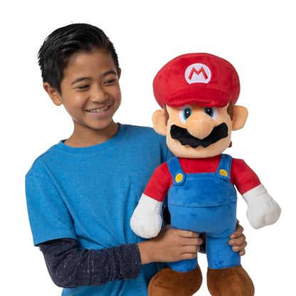 Nintendo Jumbo Super Mario Plush, 20” / 50cm Cuddly Soft Toy Made From Super Soft Fabrics, Perfect for Collectors and Kids