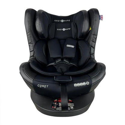 Cozy N Safe Comet 360 Rotation Spin, Baby, Toddler, Child Car Seat, Group 0+/1/2/3 (0-36kg, Birth to 12 Yrs), Rear & Forward Facing, ISOFix, Top Tether, 5-Point Harness, 4 Recline Positions - Black