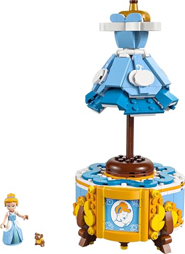 LEGO Disney Princess Cinderella's Dress - Building Toy for 9+ Year Old Girls & Boys - incl. a Customisable Opening Stand, Cinderella Mini-Doll and a Gus Animal Figure - Creative Set - 43266