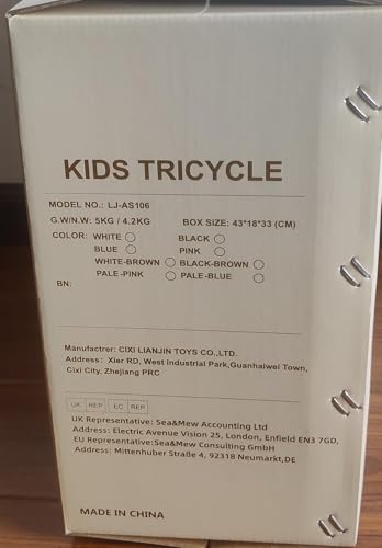 KORIMEFA Toddler Trike Tricycle for 1 2 3 years old with Push Handle, 5 in 1 Balance Bike Bicycle, Baby Infant Ride on Toy for Boys and Girls, Indoor Outdoor Gift Idea