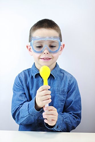 Buki Kids Chemistry Set with test tubes, goggles, and accessories for safe science experiments using kitchen ingredients.