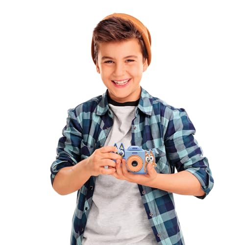 LEXIBOOK, Bluey 4-in-1 Kids' Camera with Protective Case, Photo, Video, MP3, and Game Functions, 15 Frames to Personalize Your Photos, Includes 8 GB Memory Card, DJ078BYLXB