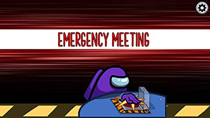 Colorful Among Us Crewmate character in vibrant red costume, wearing a space helmet, from innersloth's Nintendo Switch Crewmate Edition.