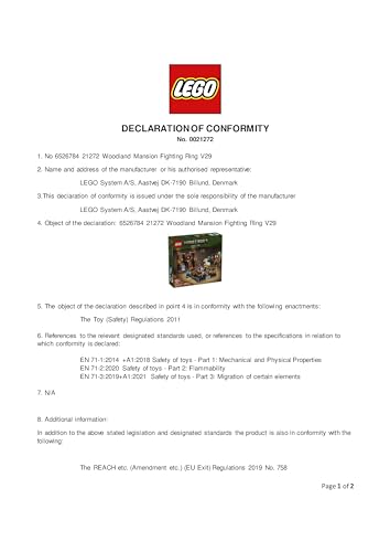 LEGO Minecraft Woodland Mansion Fighting Ring with Baby Zombie, Steve, Garret, and Henry Minifigures in action scene.