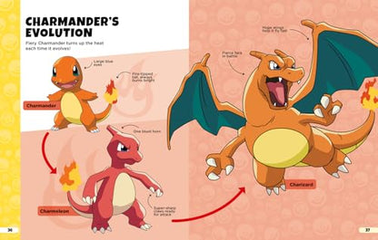 Pokémon Evolutions Guide book showcasing various Pokémon and their evolutions, perfect for fans and collectors.
