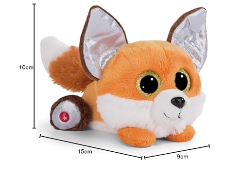 NICI 49235 Fuchs Cuddly GLUBSCHIS Fox Runizzi 15cm Orange Lying-Sustainable Made Plush, Cute Soft Toy to Cuddle and Play with, for Children & Adults, Gift idea, 15 cm