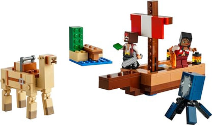 LEGO Minecraft The Pirate Ship Voyage - Boat Toy with 2 Pirates & 2 Animal Figures, plus Accessories incl. a Sword & Map - Gamer Gift for 8+ Year Old Boys and Girls 21259