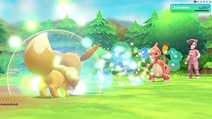 Nintendo Pokémon Let’s Go, Pikachu! Nintendo Switch game cartridge and case with colorful Pikachu artwork on the cover.