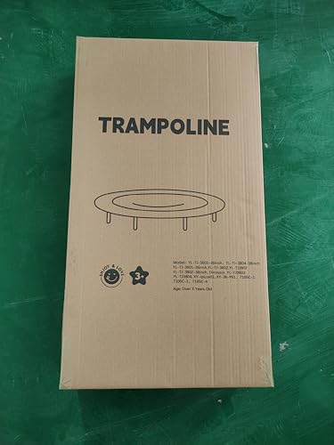 38" Kids Trampoline with Foldable Bungee Rebounder and Safety Padded Cover Mini Trampoline for Indoor and Outdoor use (Green)
