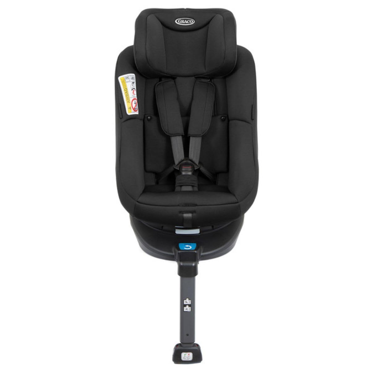 Graco Turn2Me Group 0+/1 ISOFIX 360° Rotating Car Seat, Rearward facing for longer from birth to approx. 4 years. Forward facing from approx. 1 to 4 years (9-18kg), Black fashion