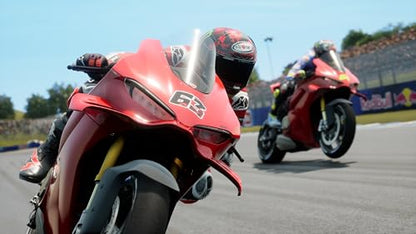 MotoGP 26 PlayStation 5 game cover featuring motorcycle racers in dynamic racing action by Milestone.