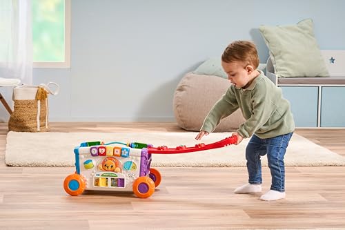 VTech Baby Sort & Discover Activity Wagon, Pull Along Light-up Activity Panel with Manipulatives, Animals, Numbers & Colours, Interactive Toy, Gift for Toddler 12, 18, 24 months +, English version