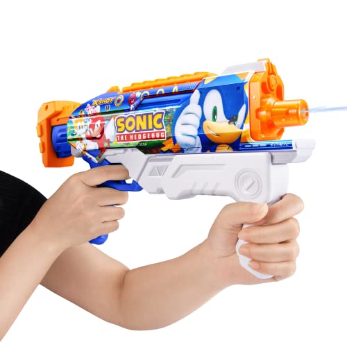 XSHOT Water Fast-Fill Skins Sonic The Hedgehog Hyperload Water Blaster, Summer Outdoor Pool Toy by ZURU