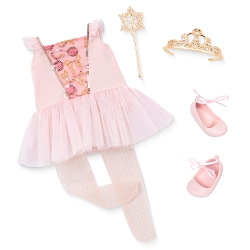 Our Generation 18-inch Sugar Plum Fairy Doll with blue eyes, long blonde hair, pink ballet dress, tiara, and wand.