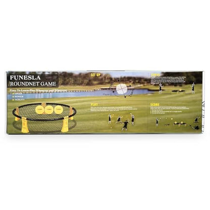 Funeslaball Outdoor Ball Game Set, Roundnet Game Set Standard 3 Balls Kit With Drawstring Bag for Garden Beach Park Backyard and Indoor