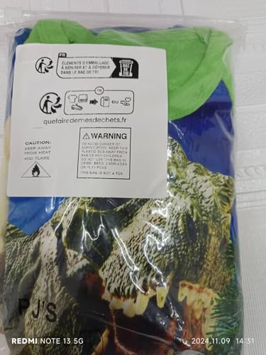 SOIBEEN Pyjamas for Boys Dinosaur Nightwear Cotton Clothes Kids Sleepwear Long Sleeve PJs Set 4 Piece Outfit Xmas Gift 7 Years