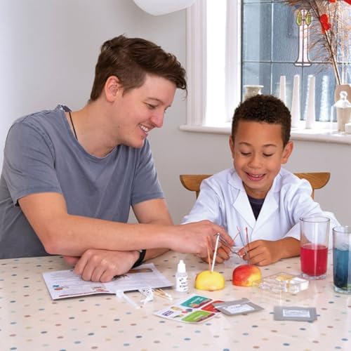 Galt Kitchen Lab science kit for kids with colorful experiment tools, potion bottles, and activity cards for STEM learning.