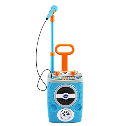 VTech Kidi Superstar Jr. Karaoke machine with colorful microphone and music controls for kids' singing fun.