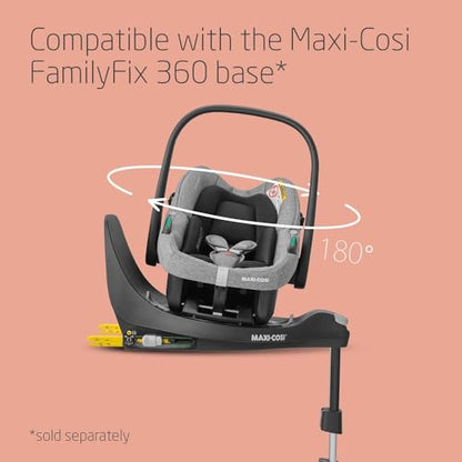 Maxi-Cosi Zelia S Trio 3-in-1 Prams Travel System, 0 - 4 Years, Up to 22 kg, Foldable, Compact and Reclining Baby Pushchair, with CabrioFix S i-Size Baby Car Seat, Accessories, Nursery Bag, Grey