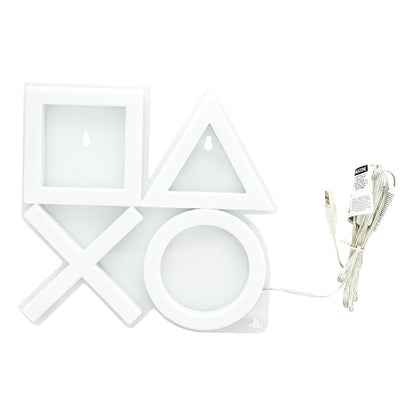 Paladone PlayStation LED neon light with controller icons, ideal for gaming room decor and mood lighting.