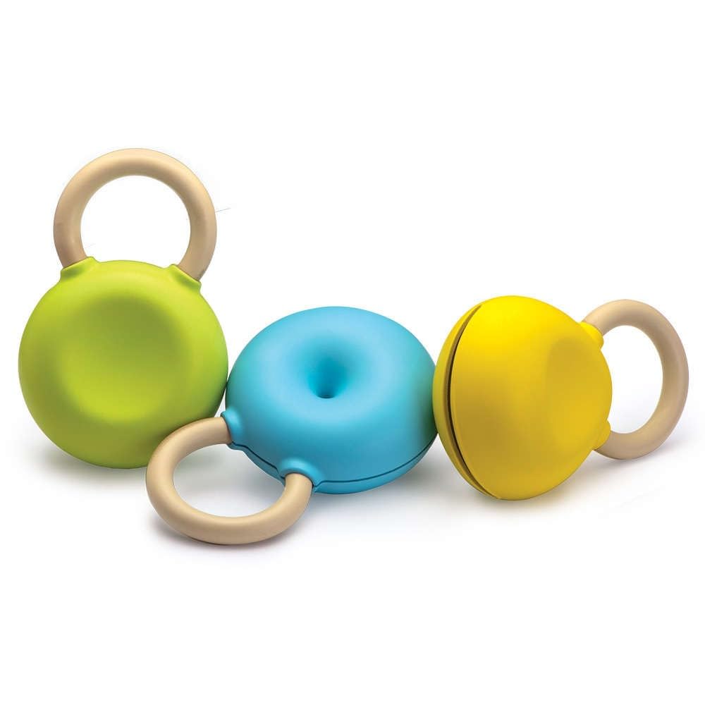 Halilit Triola Baby Musical Sensory Gift Set. Quality Pastel Coloured Musical Instrument Shakers for Babies Toddlers and Children. BPA Free 3 months +
