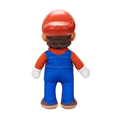 Nintendo Super Mario Bros. movie poseable plush toy, 14-inch tall with realistic eyes and fully articulated limbs.