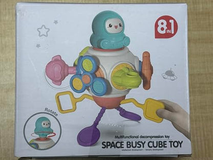 AiTuiTui Baby Montessori Toys for 2 3 Years Boys Girls, Activity Cube Sensory Toys for Toddlers Travelling, Motor Skills Busy Cube Toy for 18 Months Infant Birthday Gifts