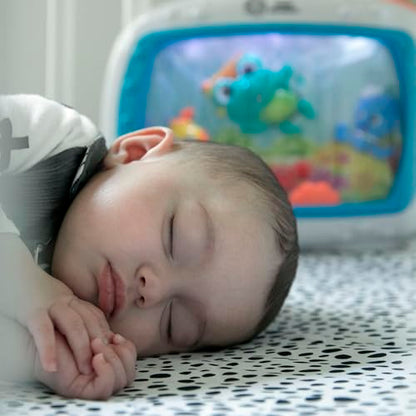 Baby Einstein Sea Dreams Soother crib toy with remote, calming lights and melodies for newborns and babies.