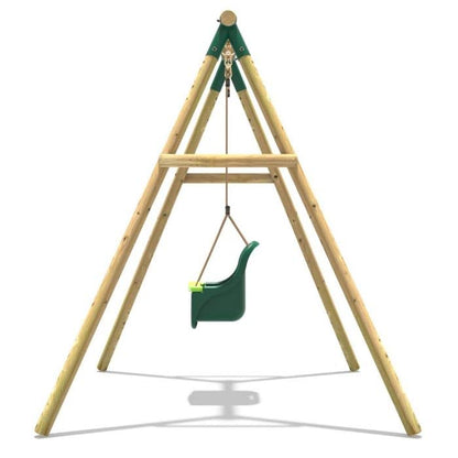 Rebo Baby Wooden Garden Swing Set - Pluto | OutdoorToys | Strong and Sturdy Children's Swing Set, Pressure Treated Timber, Soft-Feel Ropes, Baby Swing Seat