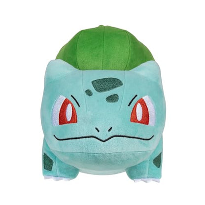 12-inch Bulbasaur plush toy by Pokémon, featuring ultra-soft fabric, ideal for playing or displaying.