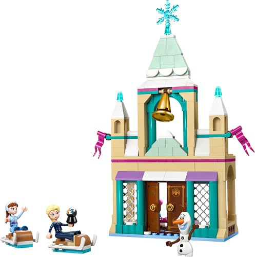 LEGO ǀ Disney Princess Arendelle Frozen Castle Toy - Building Set incl. Anna & Elsa Mini Dolls plus Olaf & Penguin Figures - Gift for 5+ Year Old Girls - 43265