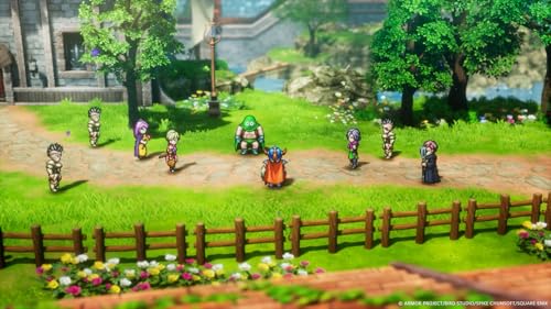 Square Enix Dragon Quest I & II HD-2D Remake game case for PS5, featuring colorful fantasy dragon and hero artwork.