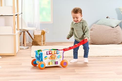 VTech Baby Sort & Discover Activity Wagon, Pull Along Light-up Activity Panel with Manipulatives, Animals, Numbers & Colours, Interactive Toy, Gift for Toddler 12, 18, 24 months +, English version