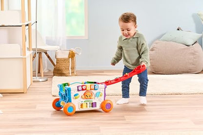 VTech Baby Sort & Discover Activity Wagon, Pull Along Light-up Activity Panel with Manipulatives, Animals, Numbers & Colours, Interactive Toy, Gift for Toddler 12, 18, 24 months +, English version