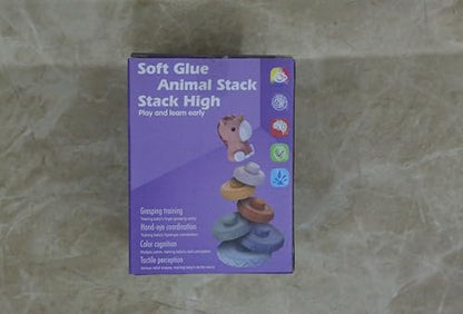 LEADSTAR Stacking Baby Toys Silicone, Lion Sensory Stacker Circles Teething Baby Toy 6 to 12 months, Early Development & Activity Toddler Toys, Silicone Soft Teething Toy, Stacking Toys-7PCS