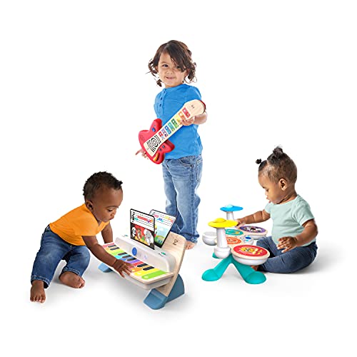Baby Einstein Together in Tune Drums toddler toy featuring wooden drums with wireless design and magic touch features for ages 12 months+