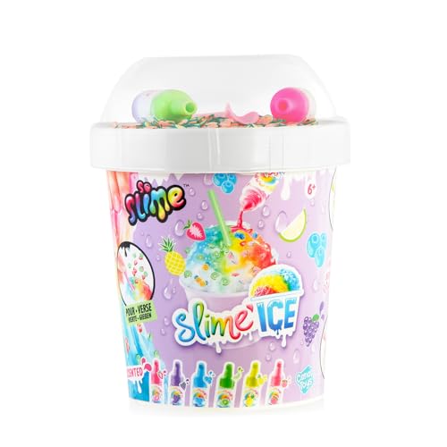 Colorful slime ice Mega Cup with fragrance dyes, spoon, and decorations from Canal Toys' So Slim DIY C Toys collection.