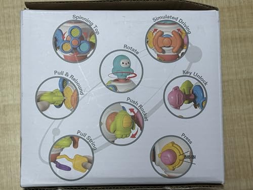 AiTuiTui Baby Montessori Toys for 2 3 Years Boys Girls, Activity Cube Sensory Toys for Toddlers Travelling, Motor Skills Busy Cube Toy for 18 Months Infant Birthday Gifts