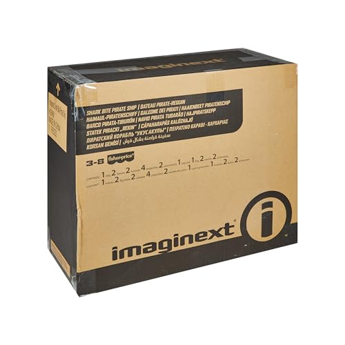 Fisher-Price Imaginext Preschool Toy Shark Bite Pirate Ship Playset with Figure & Accessories for Pretend Play Kids Ages 3+ Years, HGN68