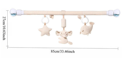 blloocod baby stroller arch toy clip with colorful elephant and hanging toys for crib, car seat, or bouncer entertainment
