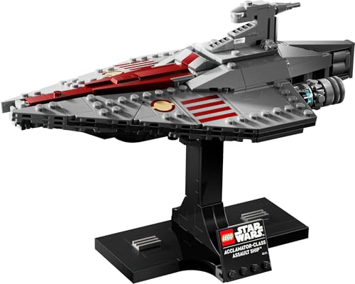 LEGO Star Wars 75404 Acclamator-Class Assault Ship, Collectible Starship Model Building Set with a Display Stand, Birthday Gift Idea for Teenage & Adult Fans of Attack of The Clones
