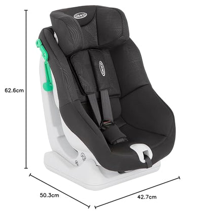 Graco Extend LX R129 Convertible Car Seat, Rearward Facing for Longer from Birth to Approx. 4 Years (40-105cm). Forward Facing from 15 Months to Approx. 4 Years (76-105cm), Midnight Fashion
