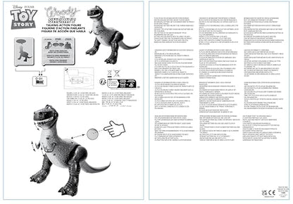Disney Store Official Rex Interactive Talking Action Figure, Pixar's Toy Story, 34cm/13”, T-Rex Toy Featuring 15+ English Phrases, Interacts with Other Characters, Ages 3+