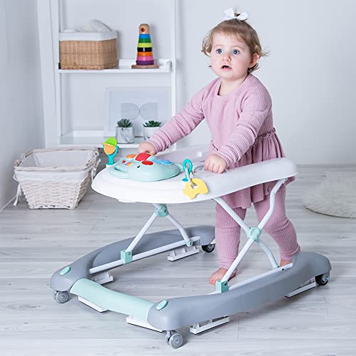 Red Kite Baby Go Round Twist & Walk 3-in-1 baby walker with colorful wheels and a sturdy frame, designed for early mobility and fun.