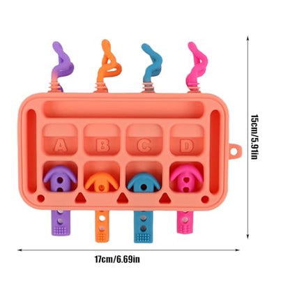 Yurosuis Toddler Activity Board | Silicone Educational Toy - Early Learning Toys - for 1-3 Years Old Kids Boys Girls Children Home School Kindergarten Travel