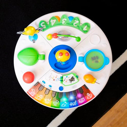 Baby Einstein Around We Grow 4-in-1 walker and activity center with colorful toys for babies aged 6 months and up.