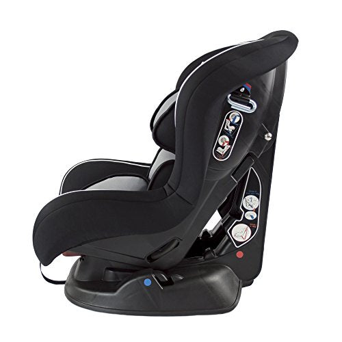 Cozy N Safe Nevis Group 0+/1 Car Seat 0-18kg, Birth to 4 Years, Rear & Forward Facing, 7 Recline Positions, Side Impact Protection, 5 Point Harness, Deep Padding - Black/Grey
