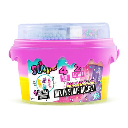 Colorful Canal Toys So Slime Mix'in slime bucket with three vibrant slime colors and fun add-in decorations for kids 6+